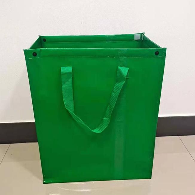 Reusable Heavy Duty Home and Kitchen Plastic, Paper, Glass Recycling Bags with Tip Handle Suitable for Shopping, Laundry, Recycle