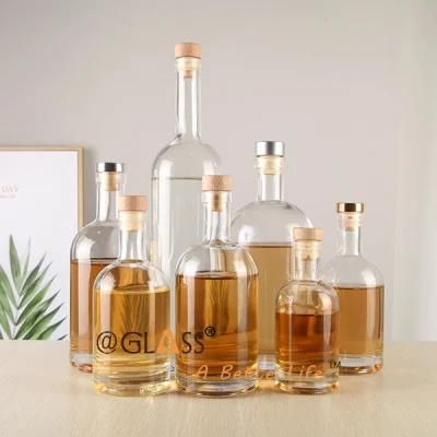 200ml Recycled Glass Spirits Bottle with Wooden Cork