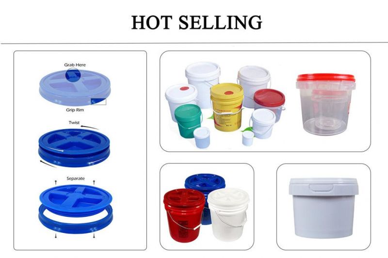 Hot Sale Food Grade Plastic Round Pails with Handles and Lids