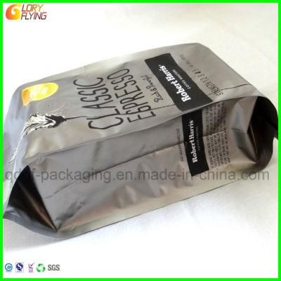 Four-Side Seal Plastic Bag for Packing Coffee with Valve