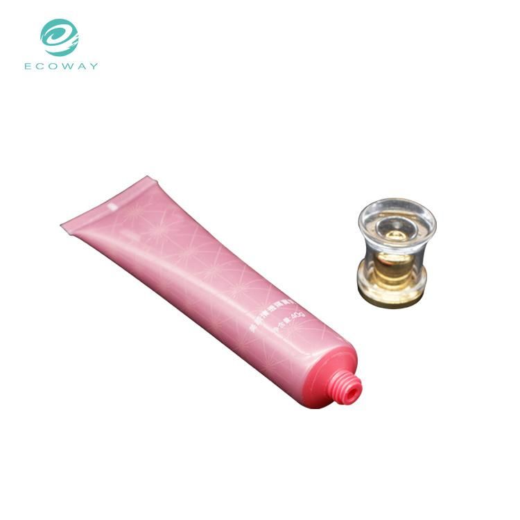 40g Acrylic Gold Plating Double Cover Doctor Cap Screw Cap Tube Body Text Silk Screen Cosmetic Tube
