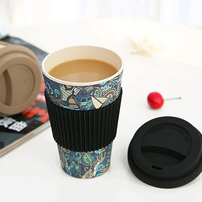 Reusable Coffee Cup Silicone Sleeves Heat Resistant Insulates Protective Sleeve Nonslip Protector Cover Fit for Travel Coffee Mug Glasses