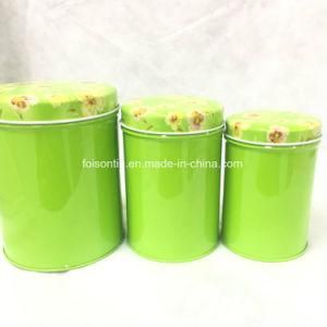 Kitchen Decoration Dry Food Packaging Round Tin Container