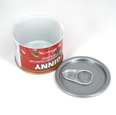 70g Empty Round Food Print on Tin Can for Tomato Paste