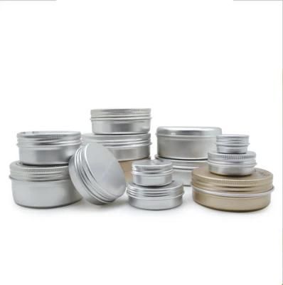 Aluminum Jars with Screw Lid Round Cosmetic Containers 5ml 10ml 20ml 30ml 50ml 60ml 80ml 100ml 120ml 150ml 180ml 200ml 250ml