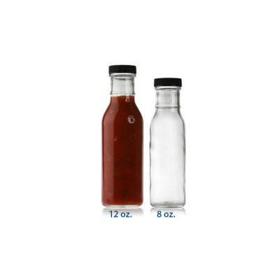 150ml 250ml Empty Clear Round Glass Hot Sauce Bottle Chili Sauce Glass Bottle