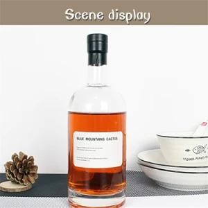 500ml Round Glass Bottle 0.5L Bottle Glass for Liquor Beverage Water