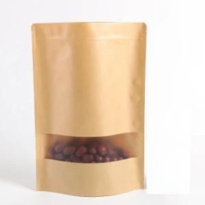 Manufacturer Direct Sales Custom Printing Kraft Paper Degradable Stand up Zipper Food Packaging Bag