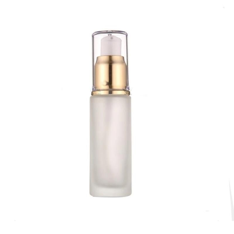 Clear & Frost OEM Glass Bottle for Cosmetic Foundation Packing