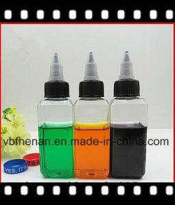 Hot Sale! 60ml Square Clear Bottle with Twist Cap for Filling E-Juice