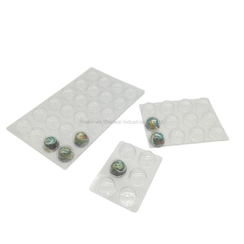 Custom Cake Chocolates Plastic Blister Package Frozen Food Tray with Compartments