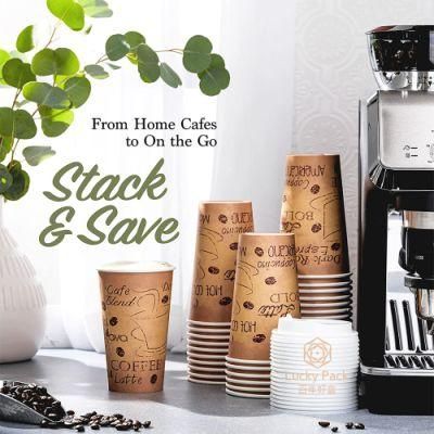 Disposable Paper Cups Insulated Corrugated Coffee Mug Cup for Drink Hot Coffee