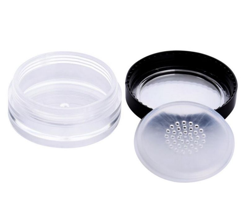 10g Empty Loose Powder Compact with The Grid Sifter Puff Jar Packing Container Powdery Cake Box Cosmetic Case