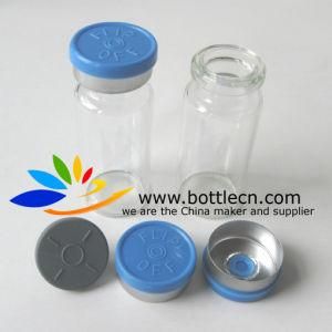 10ml Sterile Clear Vial Gray Rubber Stopper Sky Blue 20mm Flip off Caps Crimper