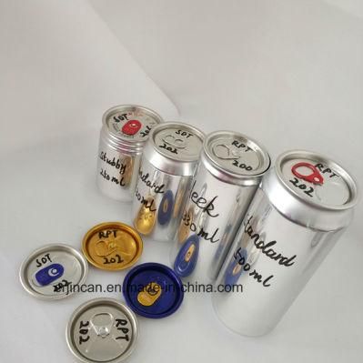 Custom Aluminum Beverage Cans with Easy Open Ends