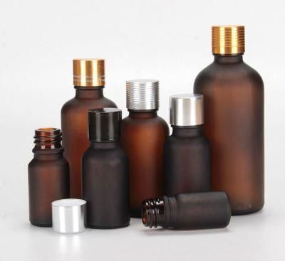 Frosted Amber Glass Bottle 30ml 50ml Brown Serum Dropper Bottle