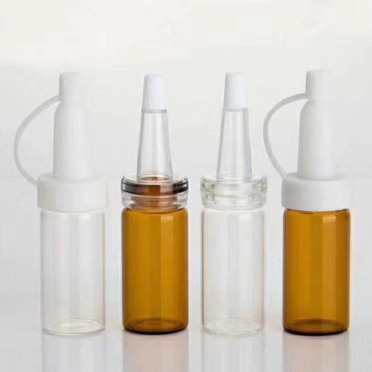 Ds020  Hot Selling   Clear Amber Blue Round Essential Oil Glass Bottle Have Stock