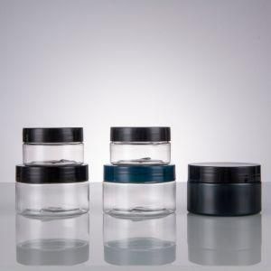 50g 100g Plastic Pet Matt Black Cosmetic Packaging Jar