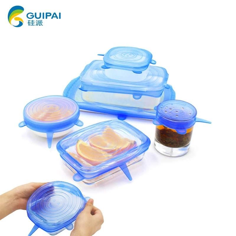 Leakproof Kitchen Tool Silicone Stretch Seal Lids Silicone Lid Stops for Pots and Pans