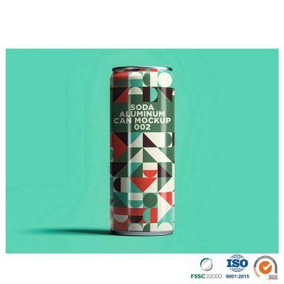 330ml Sleek Low MOQ Easy Open Customized Print Blank Metal Aluminum Beverage 330ml Coke Can