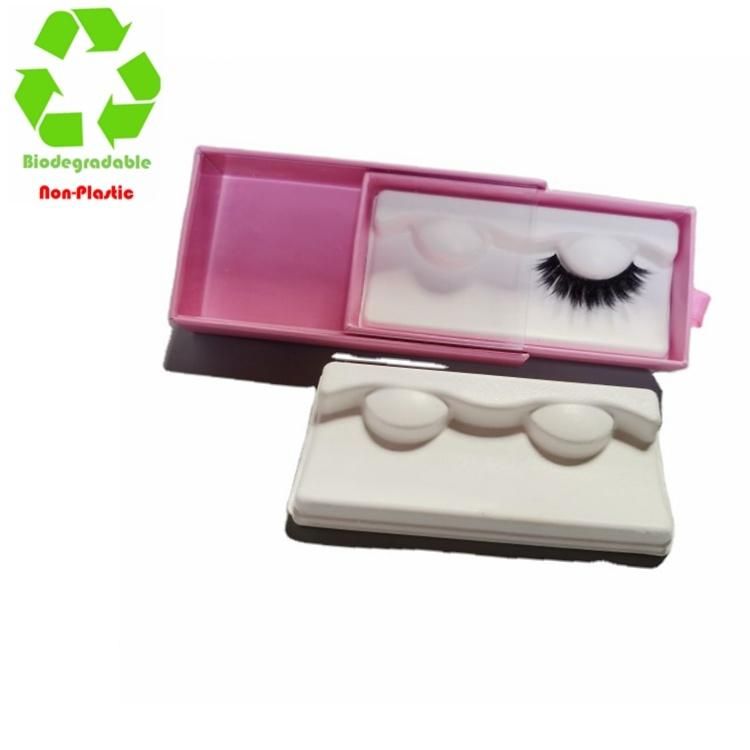 Eco Friendly Molded Pulp 3D Mink Eyelash Packaging Box & Tray