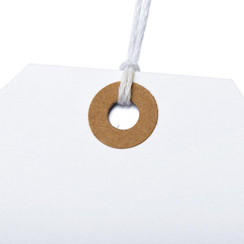 Pre-Strung Writable Blank Kraft Price Marking Tags White Paper Shipping Tag (MT5SW-1)