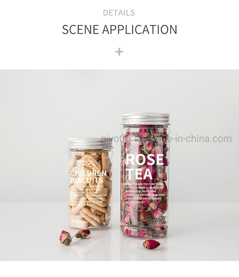 390ml 13oz Pet Plastic Bottle for Nuts Cookies Dry Flower Tea with Aluminum Cap