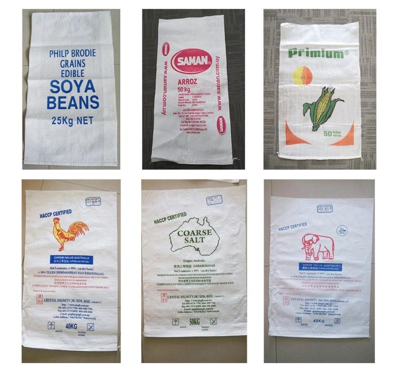 50kg Plastic Grain Wheat Flour Rice Woven Sacks