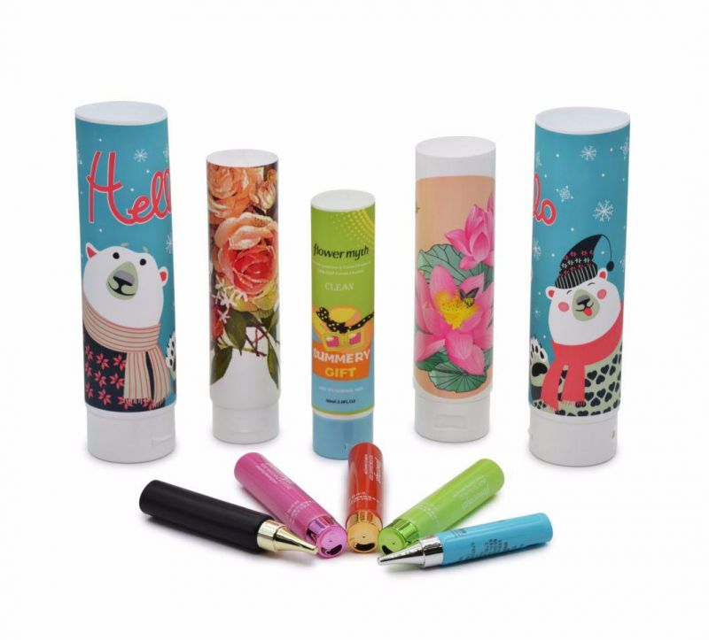 Colorful Cosmetic Plastic Hand Cream Soft Tubes, Cosmetic Packaging Tube