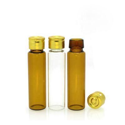 10ml Medical Oral Liquid Amber Clear Glass Bottle with Metal Cap 10 Ml Clear Glass Vial