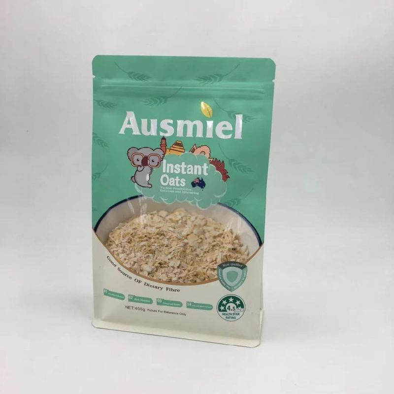 Recyclable Customized Quad Seal Food Pouch with Zipper