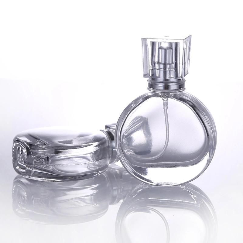 25ml Mini Clear Glass Spray Perfume Bottle Portable Travel Refillable Cosmetics Empty Bottle Aluminum Spray Head