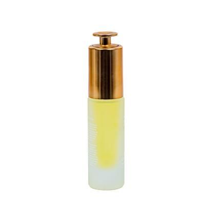 0.5oz 15ml Luxury Custom Essential Oil Cosmetic Serum Packaging Clear Frosted Glass Hair Oil Bottle with Push Button Dropper