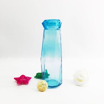 420ml /14oz Crystal Color Glass Water Bottle for Wholesales