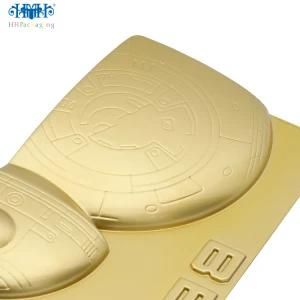 Embossing Golden Color Blister Tray for Transporting Products