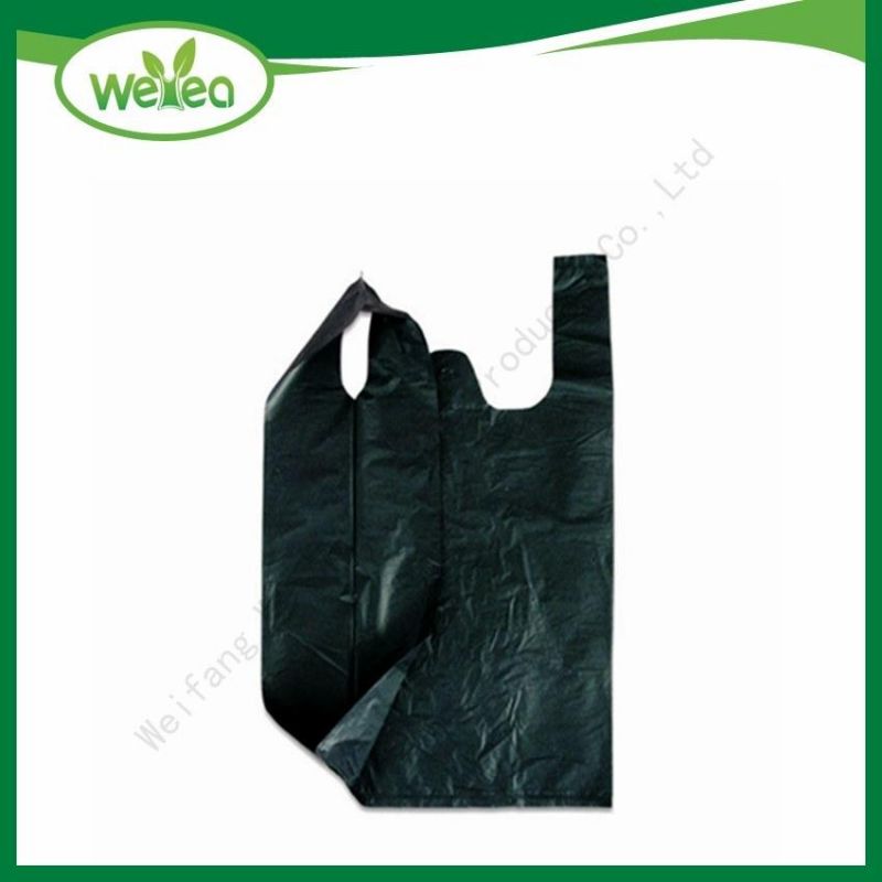 HDPE Plastic Balck Colour Shopping Bag with TUV Sud Certificate