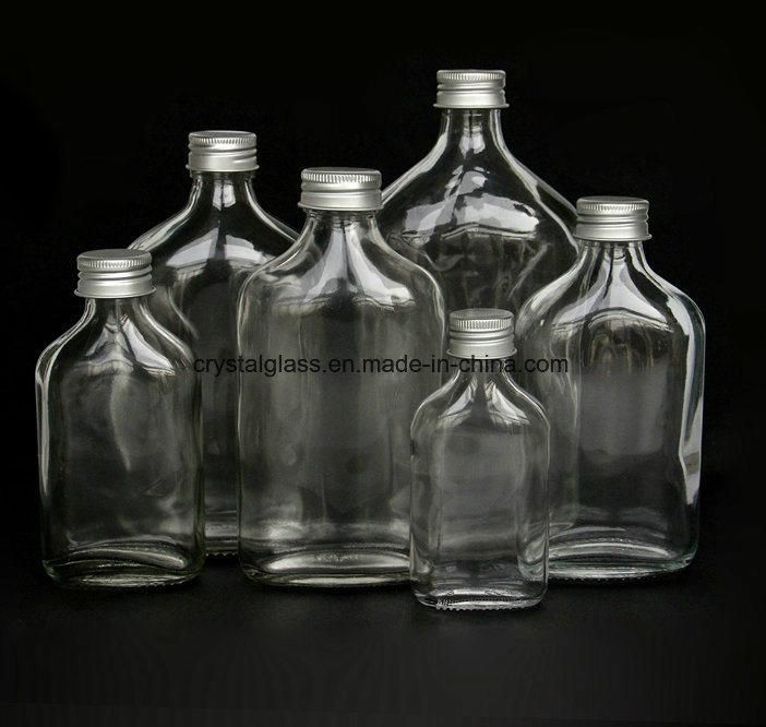 Customize Printing Flask Wine Black Glass Spirit Bottle Alcohol Bottles Coffee Bottle