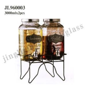 3000ml Dispenser Glass Jar with Tap / Tap Glass Jar
