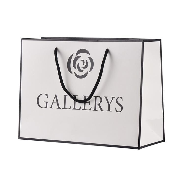 Wholesale White Customized Printed Shopping Packaging Paper Bag