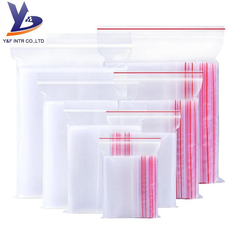 Ziplock LDPE Bag/ Zipper Packaging Plastic Storage Bag with Different Size