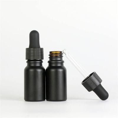 Custom Color Round Shape Cosmetic Glass Dropper Bottle with Wiper Amber Color Bottle for Essential Oil 30ml