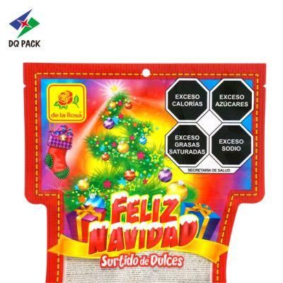 Christmas Gift Packaging Bag for Packing Candy Socks Shape Plastic Bag