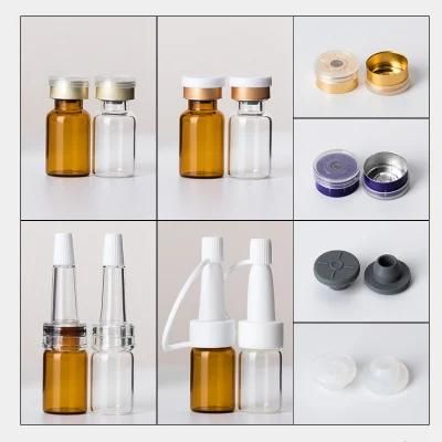 Screwed Tubular Glass Vial for Lyophilized Powder Essential Oil Cosmetic Bottle
