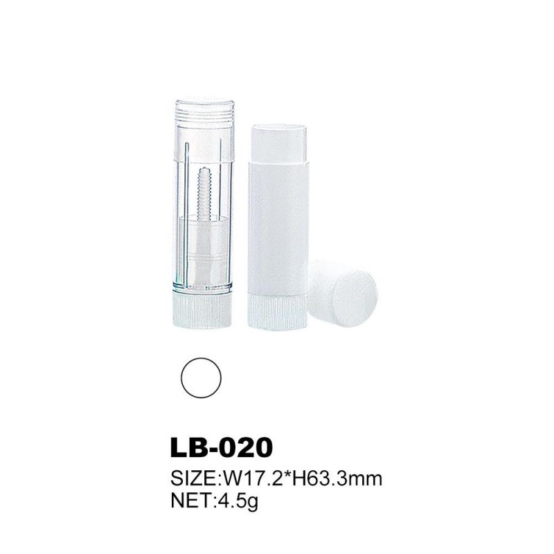 White Lip Balm Tube Transparent Lipstick Tube Empty Lipbalm Container Packaging for Cosmetic