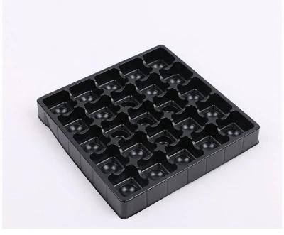 Custom wholesale vacuum forming chocolate Packaging Black Blister Plastic Inner cake Tray