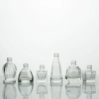Transparent Glass Square Round Nail Bottle 2 Ml 5 Ml 8 Ml