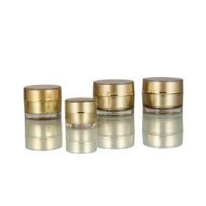 Luxury Face Cream Jar 5g 15g 20g 50g Gold Acrylic Plastic Cosmetic Jar