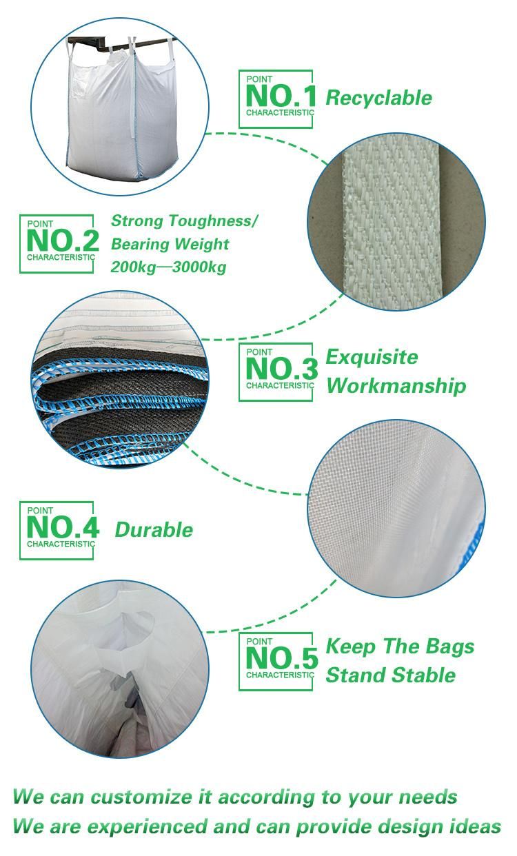 Small Bulk Bags Open Top Flat Bottom Asbestos Bags