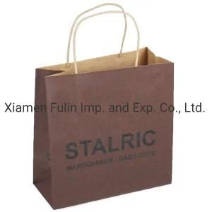 Eco-Friendly Brown Color Square Bottom Packaging Kraft Paper Bag