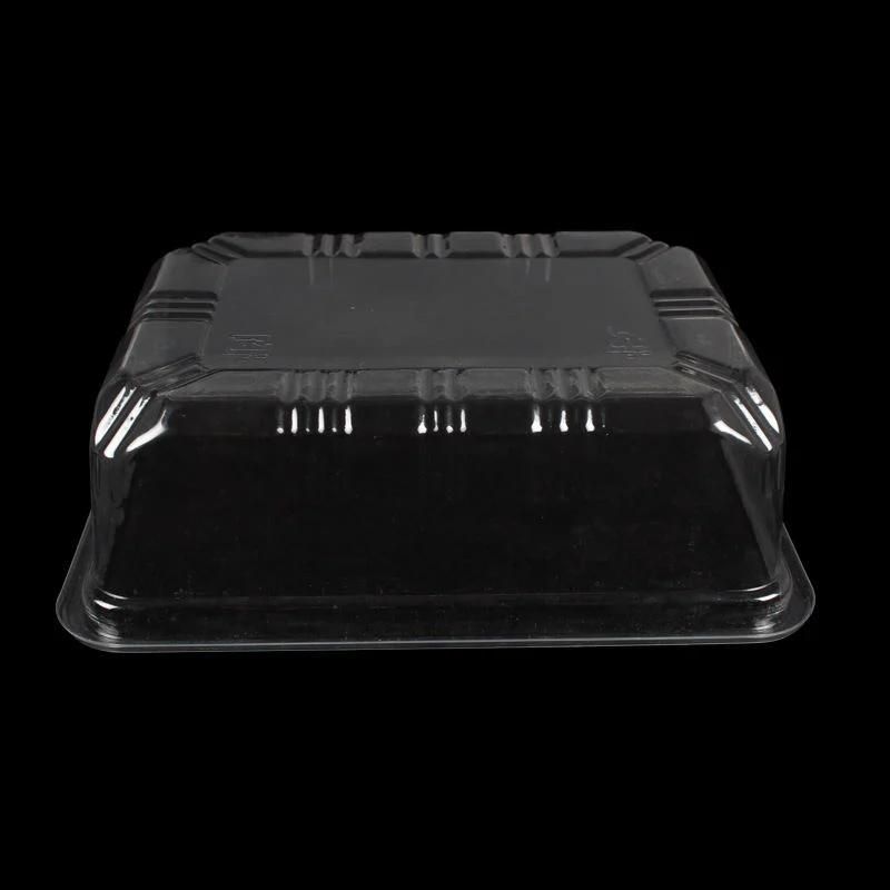 Manufacturers custom rectangular fresh tray thickened supermarket vegetables and fruits tray disposable black fresh tray